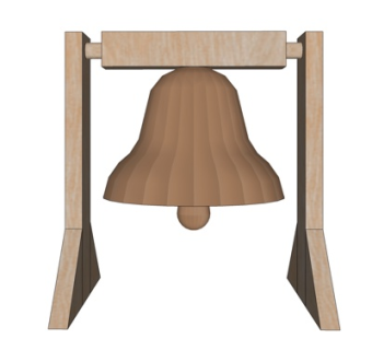 中式古钟su模型