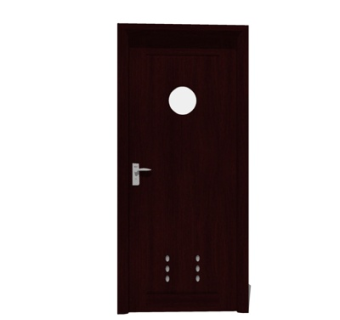 新中式平开门su模型