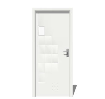 现代平开门su模型