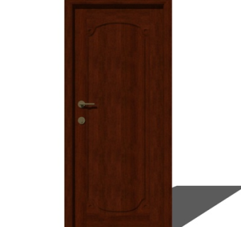 现代平开门su模型