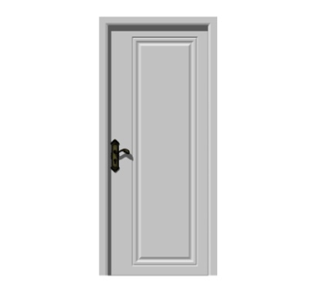 现代平开门su模型