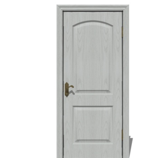 现代平开门su模型