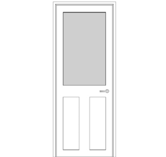 现代平开门su模型