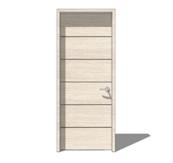 现代平开门su模型