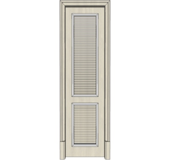 现代平开门su模型