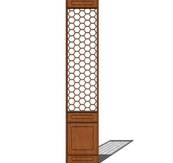 中式屏风su模型