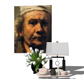 现代装饰品su模型