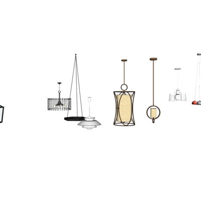 现代吊灯su模型