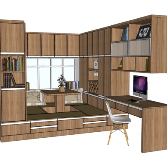 日式榻榻米su模型