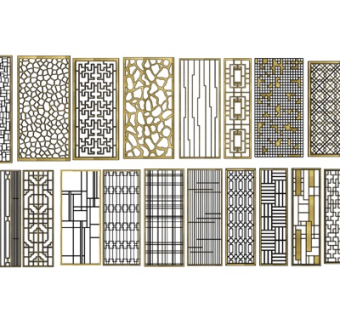 现代屏风su模型