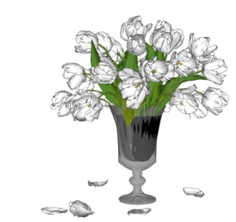 现代装饰品su模型