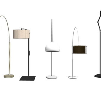 现代落地灯su模型