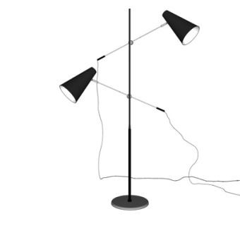 现代落地灯su模型