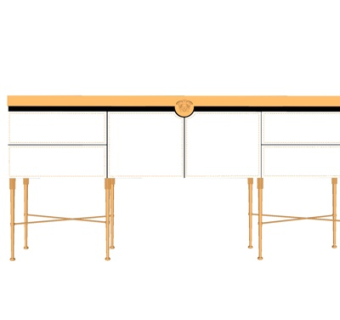 现代轻奢边柜su模型