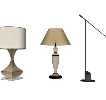 现代台灯su模型