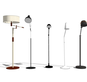 现代落地灯su模型