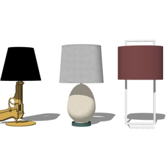 现代台灯su模型