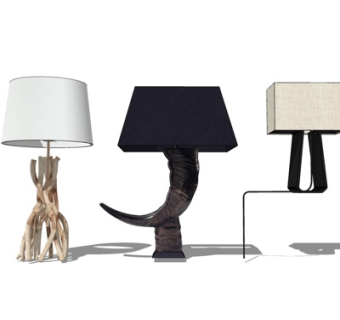 现代台灯su模型