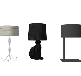 现代台灯su模型