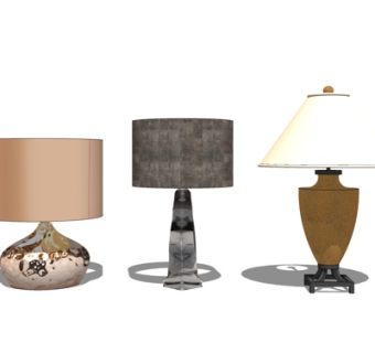 简欧台灯su模型