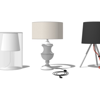 现代台灯su模型