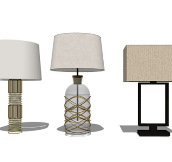 现代台灯su模型