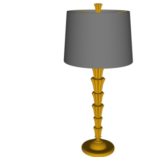 简欧台灯su模型