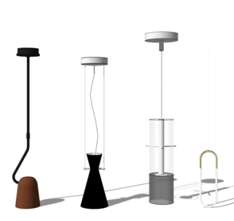 现代轻奢落地灯su模型