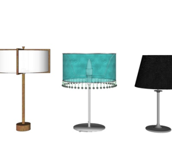 简欧台灯su模型