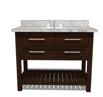 新中式洗手盆su模型