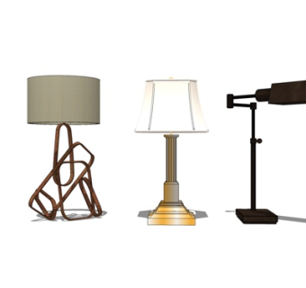 现代台灯su模型