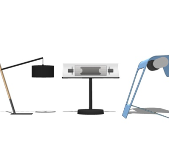 现代台灯su模型