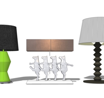 现代台灯su模型