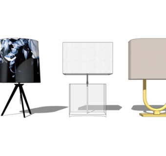 现代台灯su模型