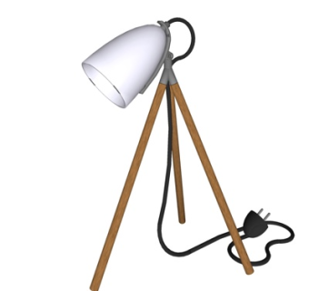 现代落地灯su模型