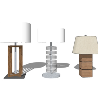 新中式台灯su模型