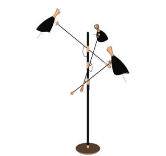 现代落地灯su模型