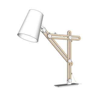 现代台灯su模型