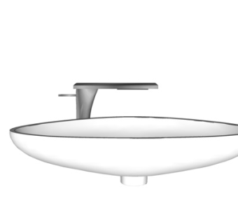 现代洗手盆su模型