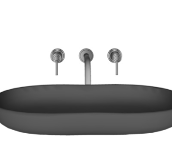 现代洗手盆su模型