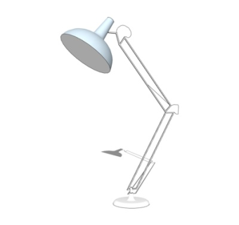 现代台灯su模型