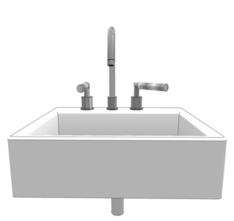 现代洗手盆su模型
