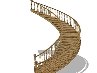 <em>美式楼梯</em>su模型