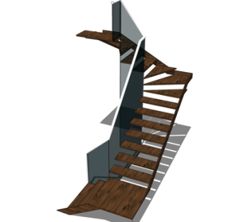 现代楼梯su模型