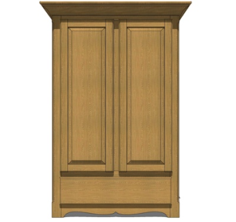 美式衣柜su模型