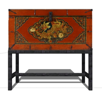 东南亚装饰柜su模型