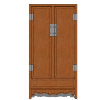 中式衣柜su模型