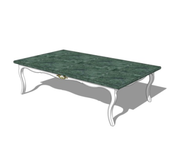 简欧茶几su模型