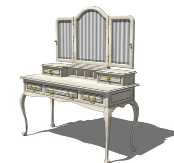 简欧化妆台su模型
