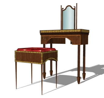 东南亚化妆台su模型